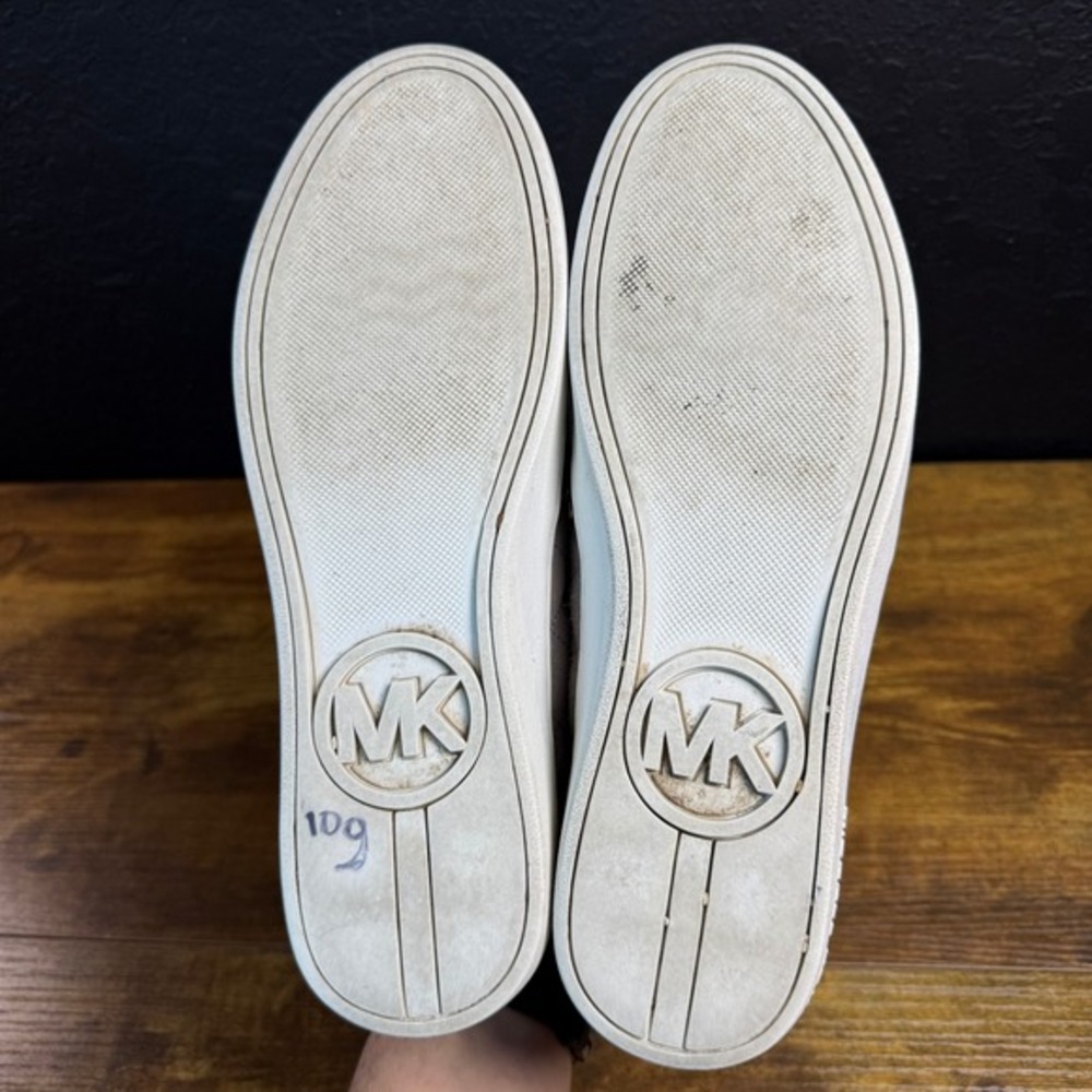 Michael Kors Keaton Gray Suede Quilted Slip On Fashion‎ Sneakers Womens Size 9M - Picture 5 of 7